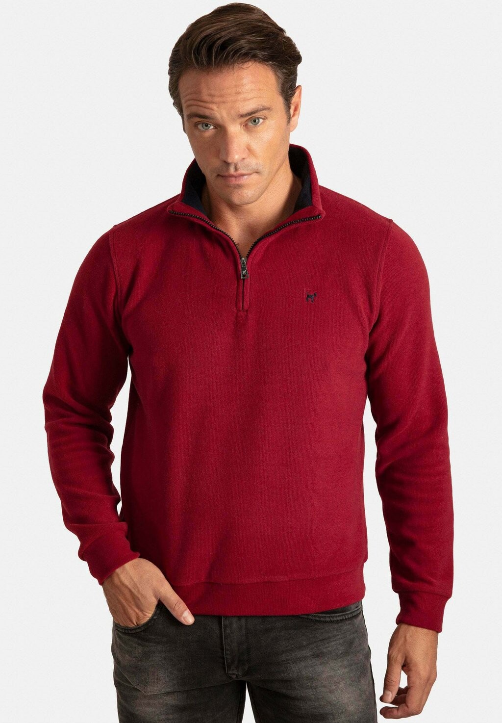 

Вязаный свитер HALF ZIP Williot, цвет bordeaux