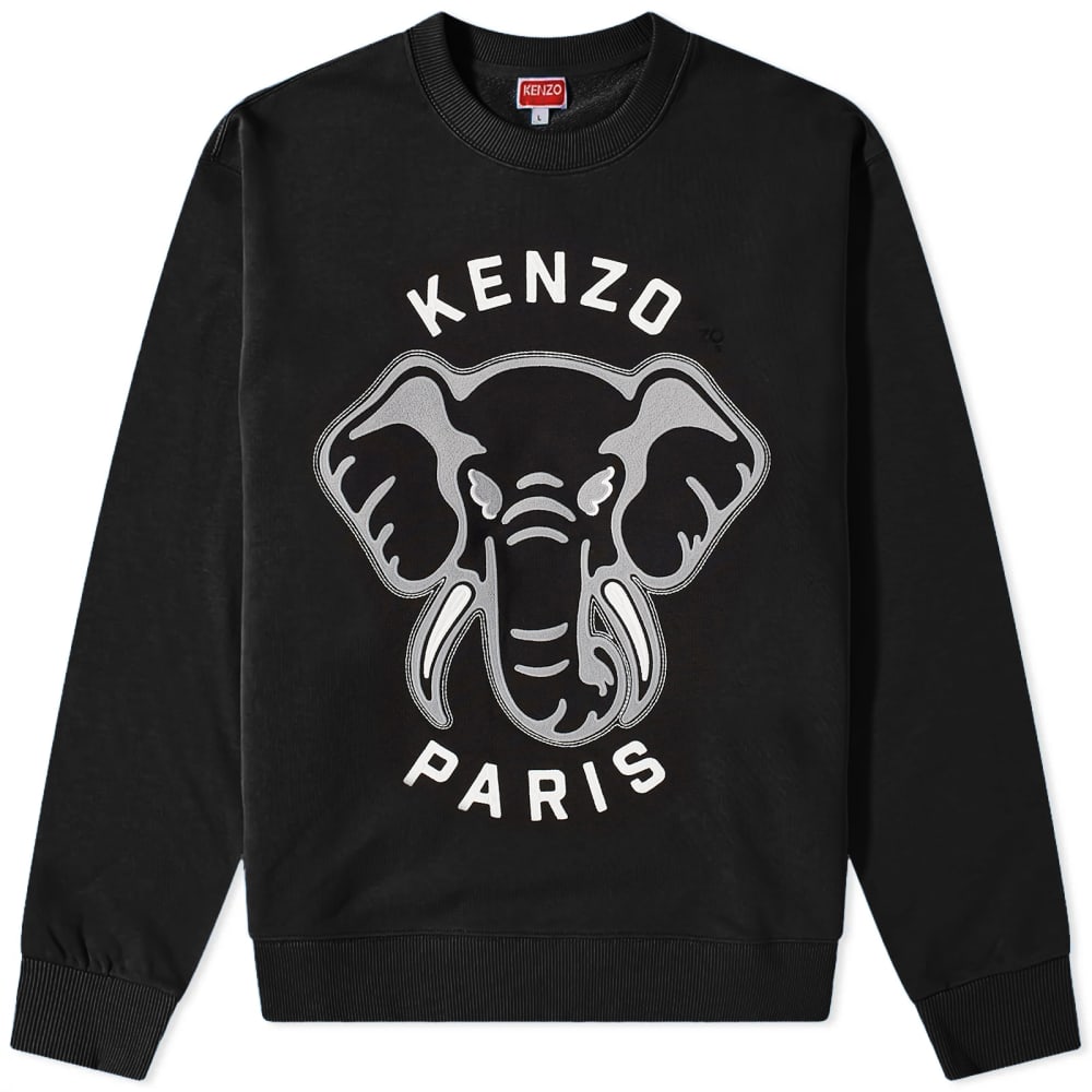 

Классический спортивный свитер Kenzo Elephant Crew, черный