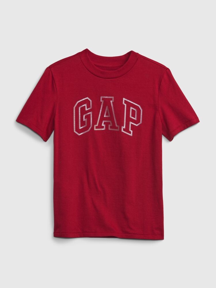 Детская футболка с логотипом Gap, красный