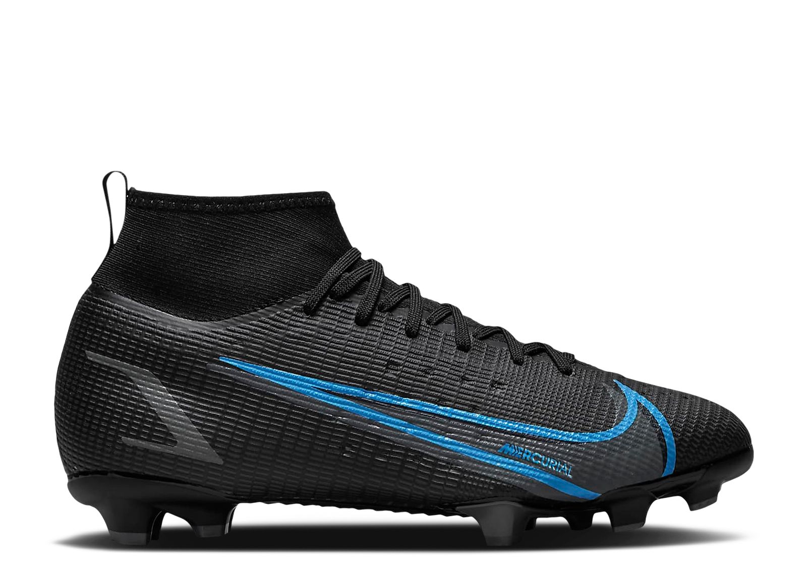 кроссовки nike mercurial superfly 8 academy ic gs black photo blue черный Кроссовки Nike Mercurial Superfly 8 Pro Fg Gs 'Black Photo Blue', черный