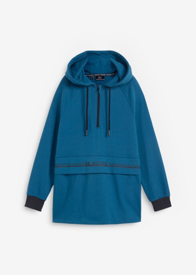 

Длинная толстовка с капюшоном Bpc Bonprix Collection, синий