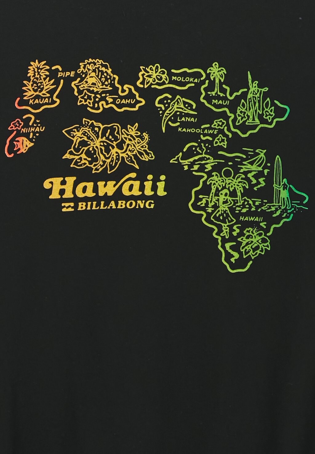 

Принт на футболке HANDKIE UNISEX Billabong, черный