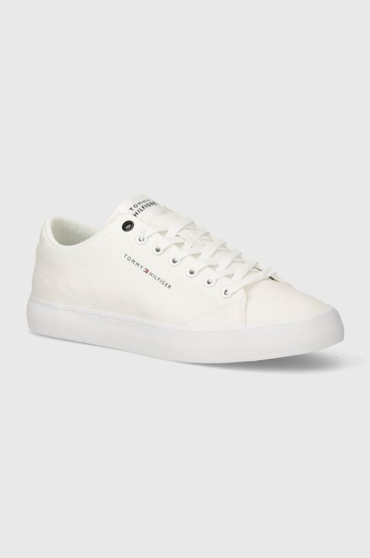 Кроссовки TH HI VULC LOW CANVAS Tommy Hilfiger, белый кроссовки th hi vulc low stripes mesh tommy hilfiger белый