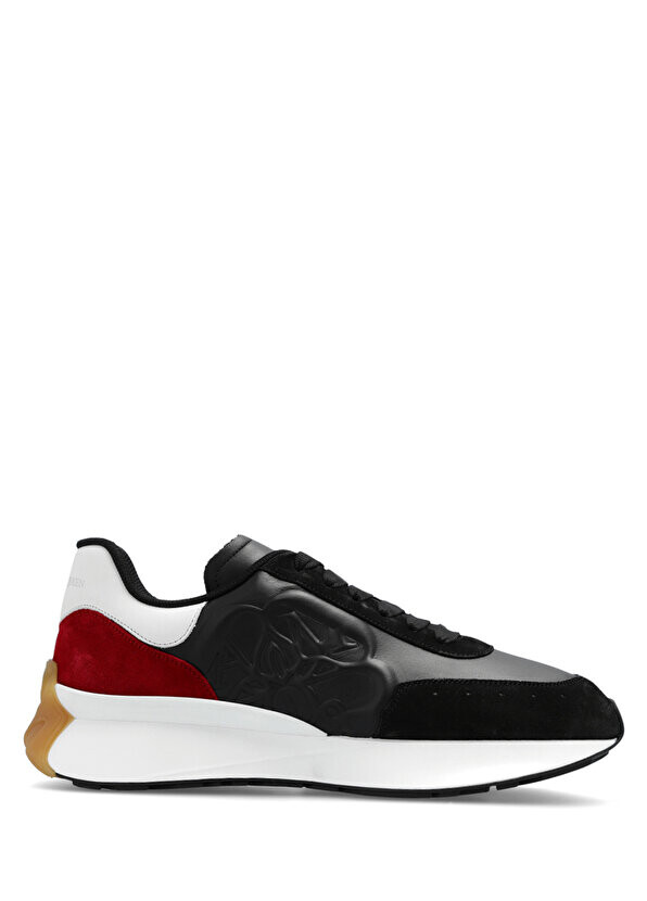 

Черные красные мужские кожаные кроссовки sprint runner Alexander McQueen