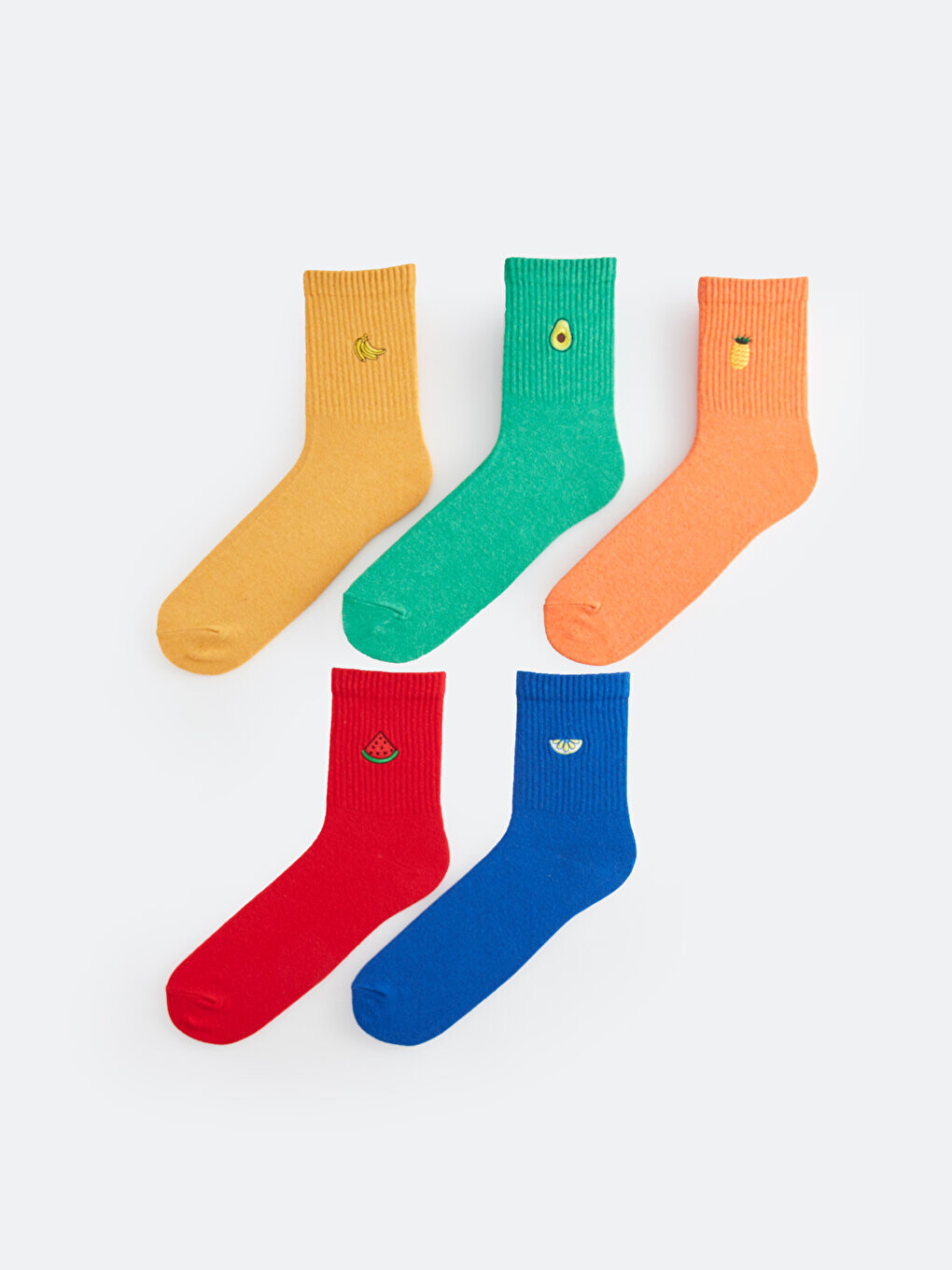 

Мужские носки с вышивкой (5 шт.) LCW ACCESSORIES, окрашенная пряжа смешанного цвета