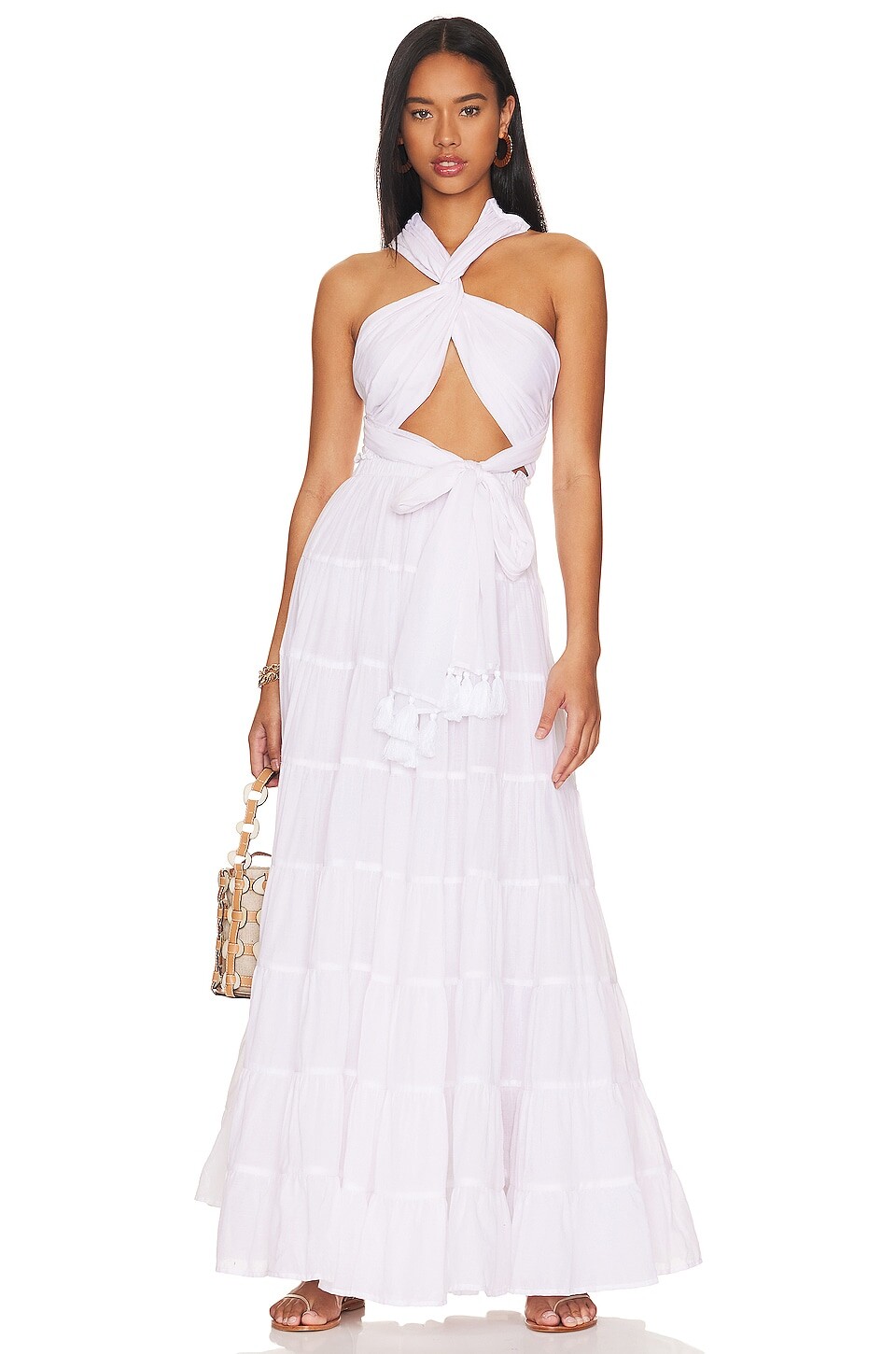 

Платье макси Erika Pena Selma, цвет Pure White