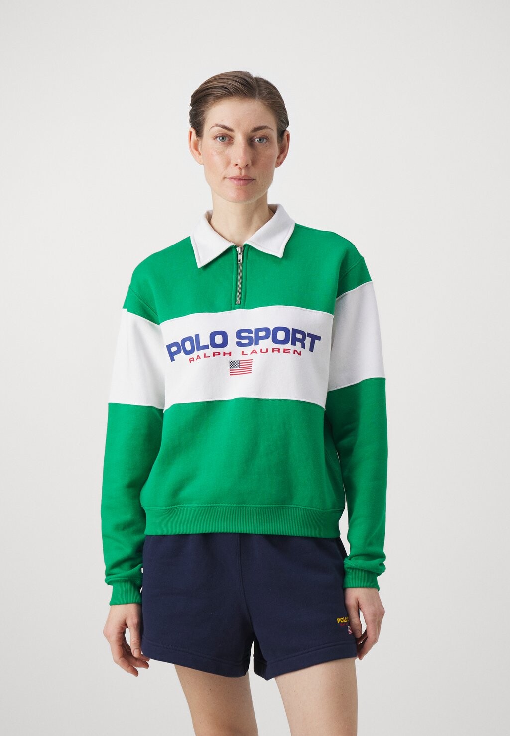 Толстовка LONG SLEEVE HALF ZIP Ralph Lauren, цвет cruise green