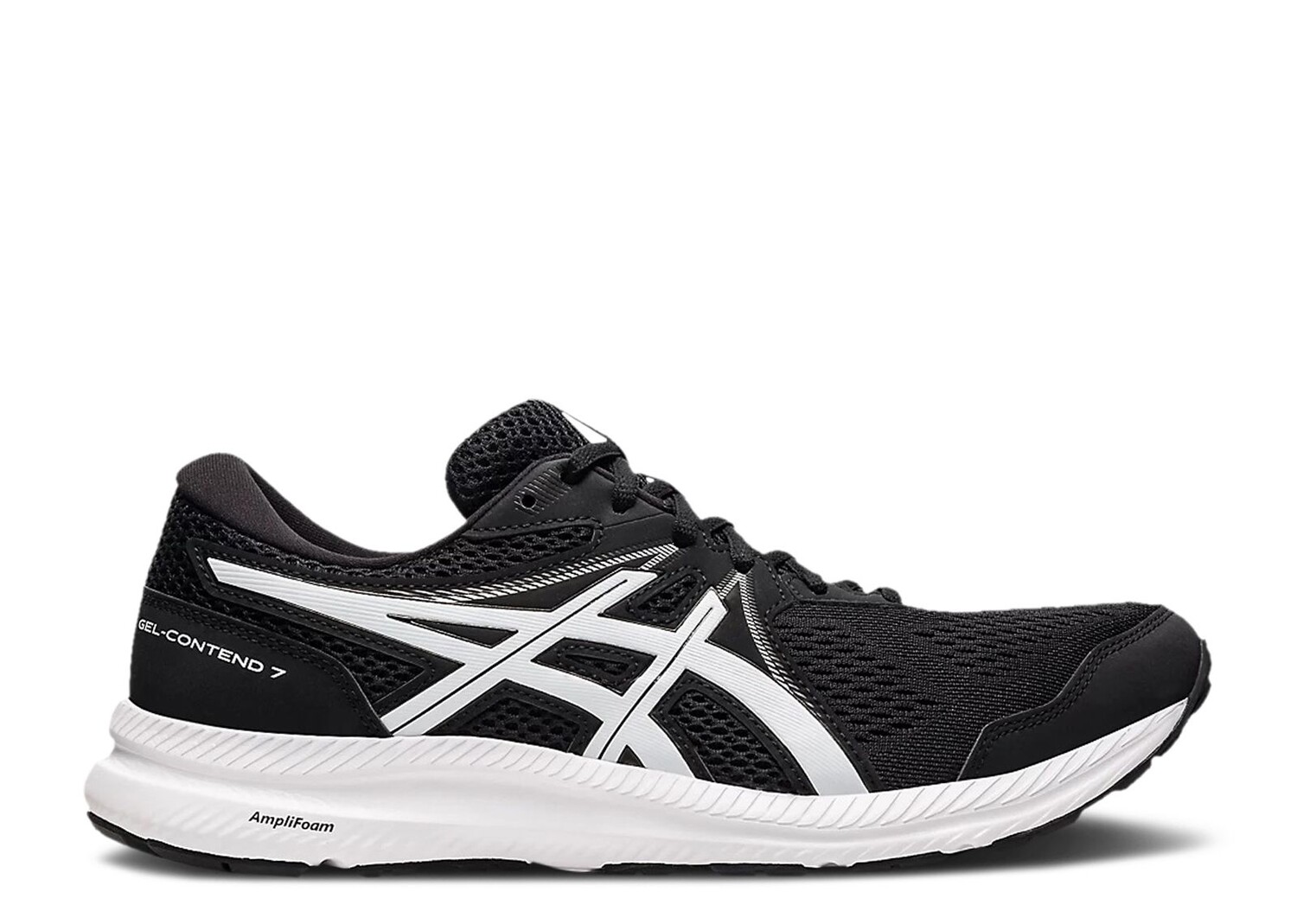 

Кроссовки ASICS Gel Contend 7 4E Wide 'Black White', черный, Черный;серый