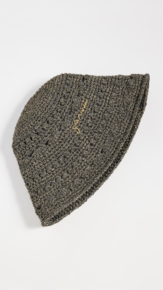 

Шляпа GANNI Cotton Crochet, черный