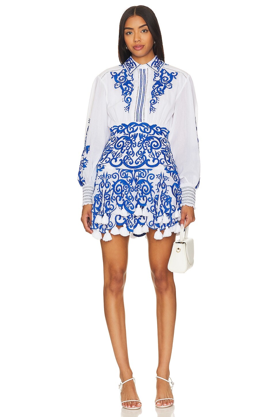 

Платье мини Alice + Olivia Loryn Ember, цвет White & Sapphire