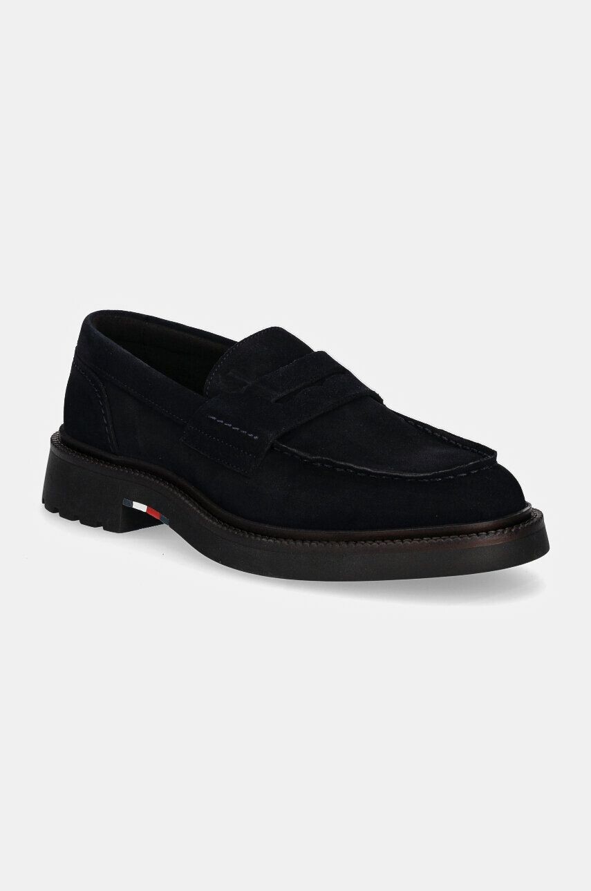 

Замшевые лоферы Tommy Hilfiger HILFIGER COMFORT LWT SDE LOAFER, темно-синий
