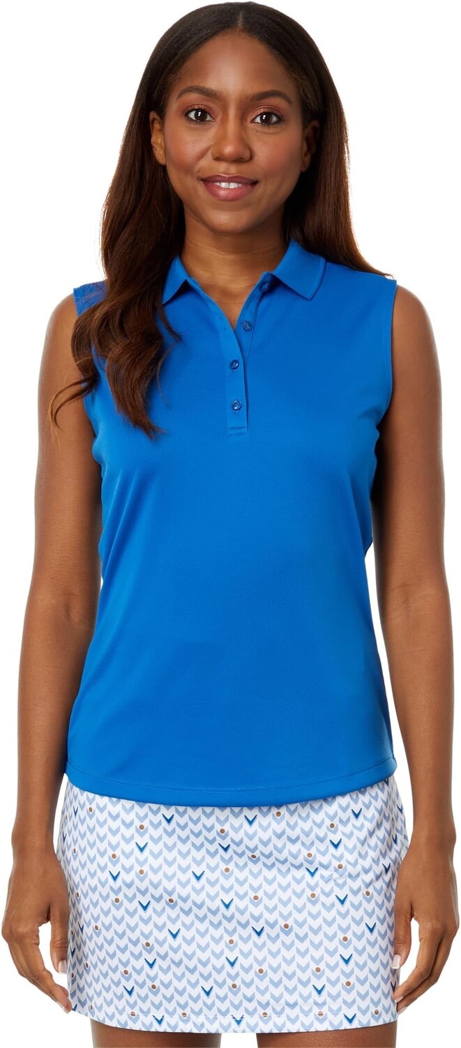 

Однотонное трикотажное поло без рукавов Essential Callaway, цвет Baleine Blue