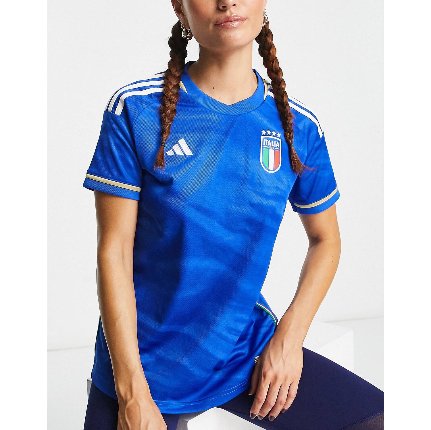 

Синяя футболка с короткими рукавами adidas Football Italy FIGC adidas performance