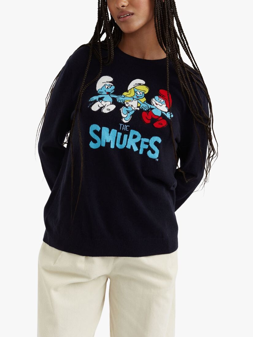 

Джемпер Smurfs Gang Wool 7 из смесового кашемира Chinti & Parker, темно-синий/мульти