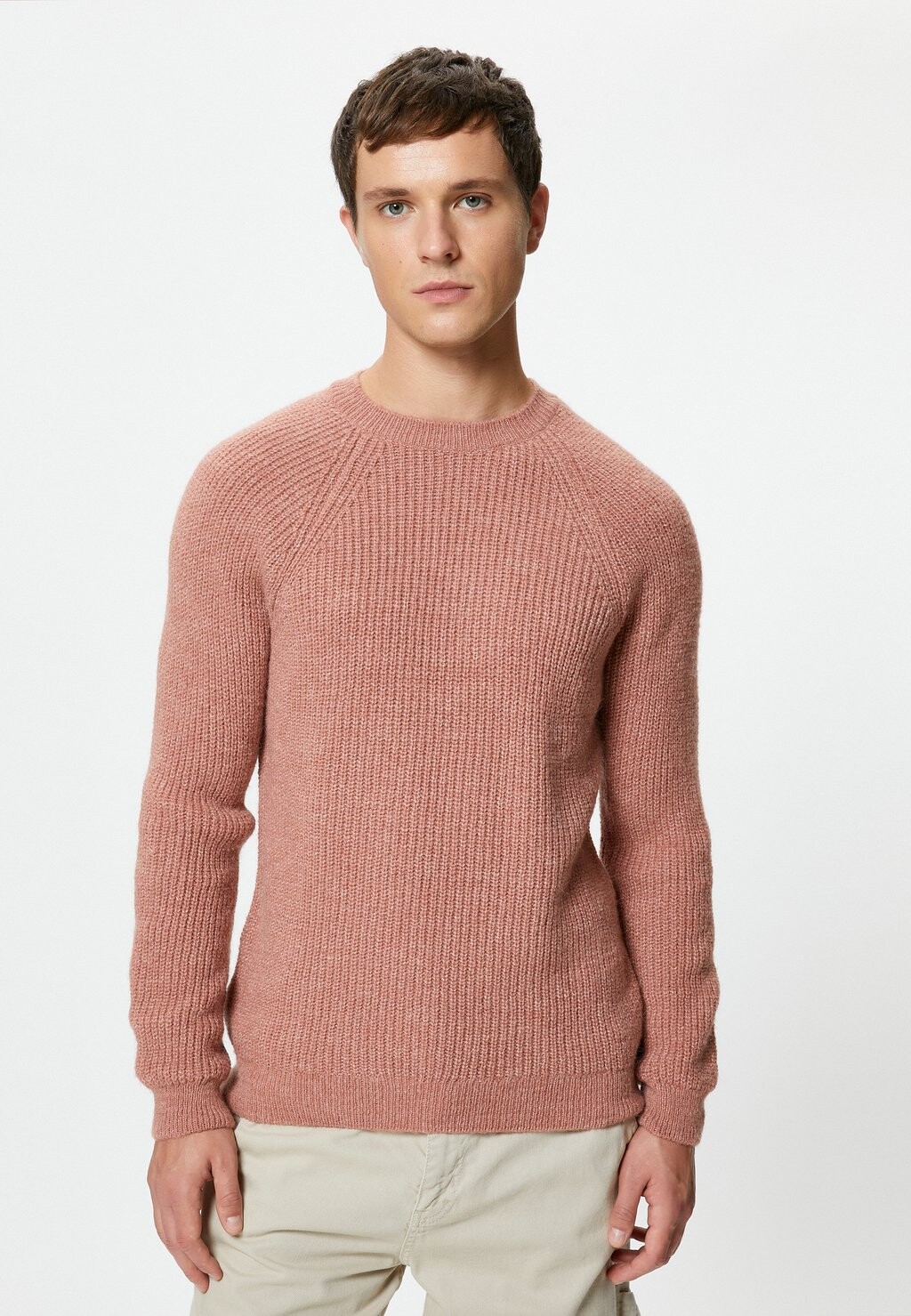 

Свитер Textured Long Sleeve Crew Neck Koton, розовый