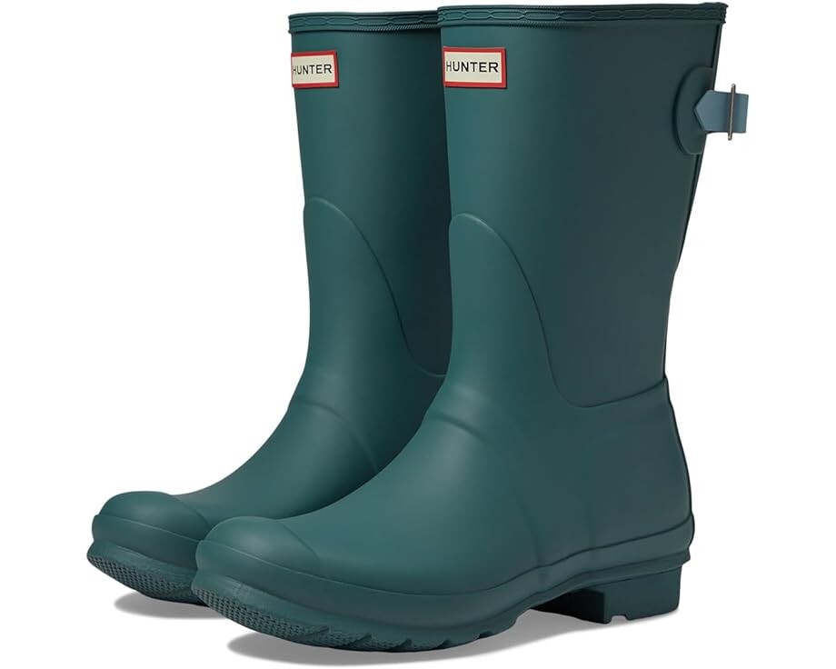 

Ботинки Hunter Original Short Back Adjustable Rain Boots, цвет Teal Tempo/Shifting Blue