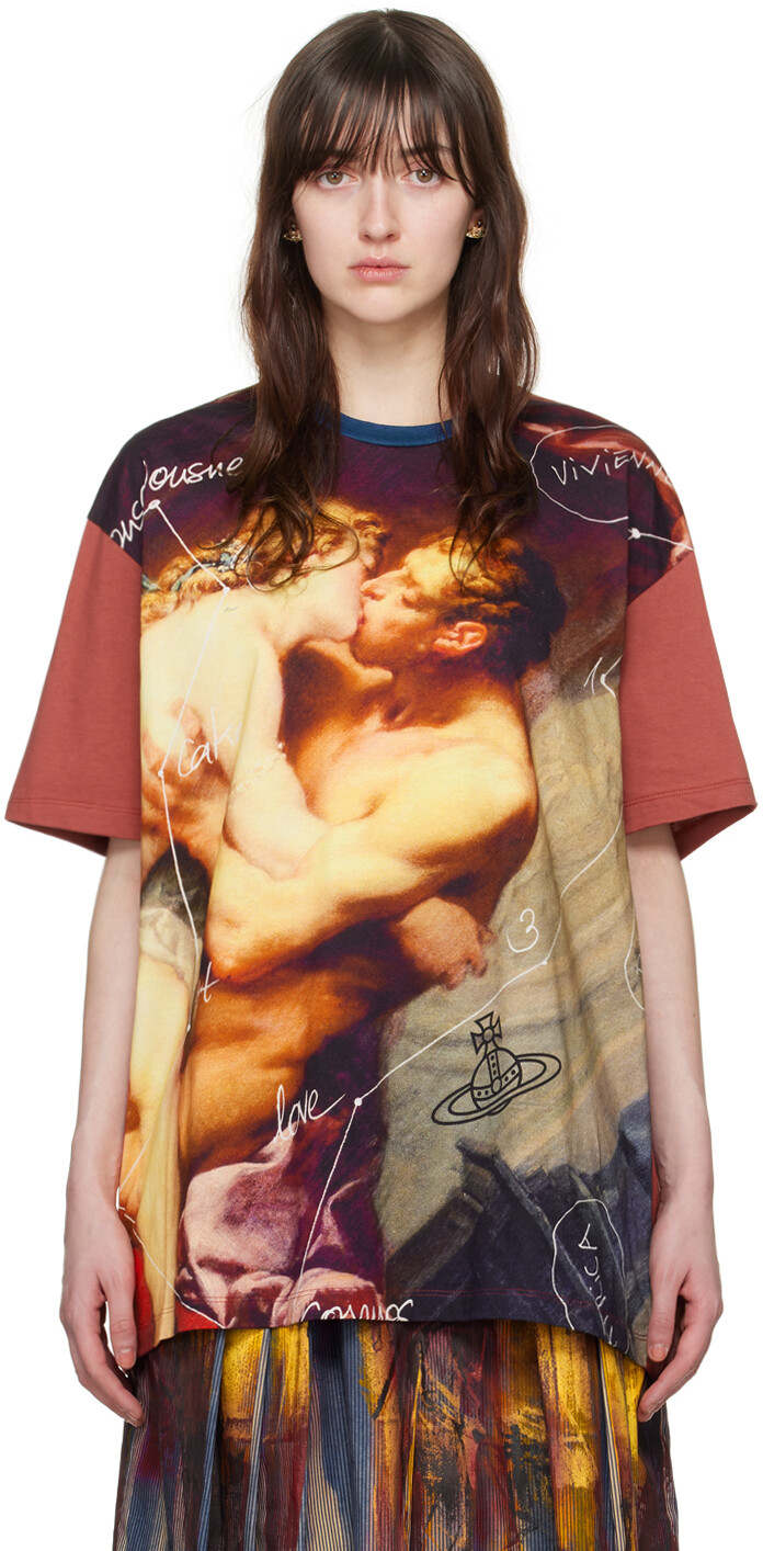 

Разноцветная футболка с поцелуем Vivienne Westwood