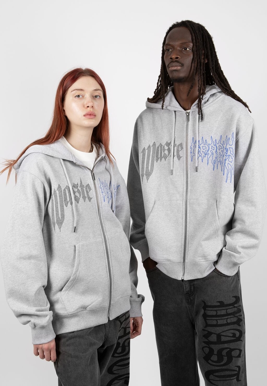 

Толстовка на молнии Wasted Paris HOODIE ZIP CROWN PITCHER UNISEX, цвет ash grey