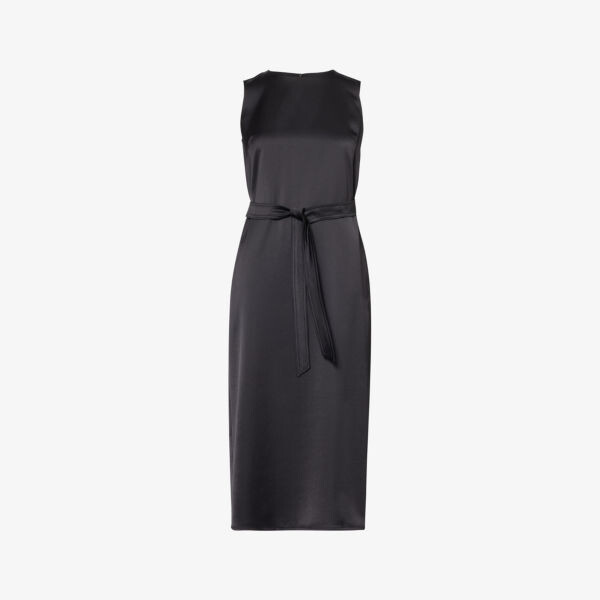 

Атласное платье миди Baiardo с завязками Weekend Max Mara, черный