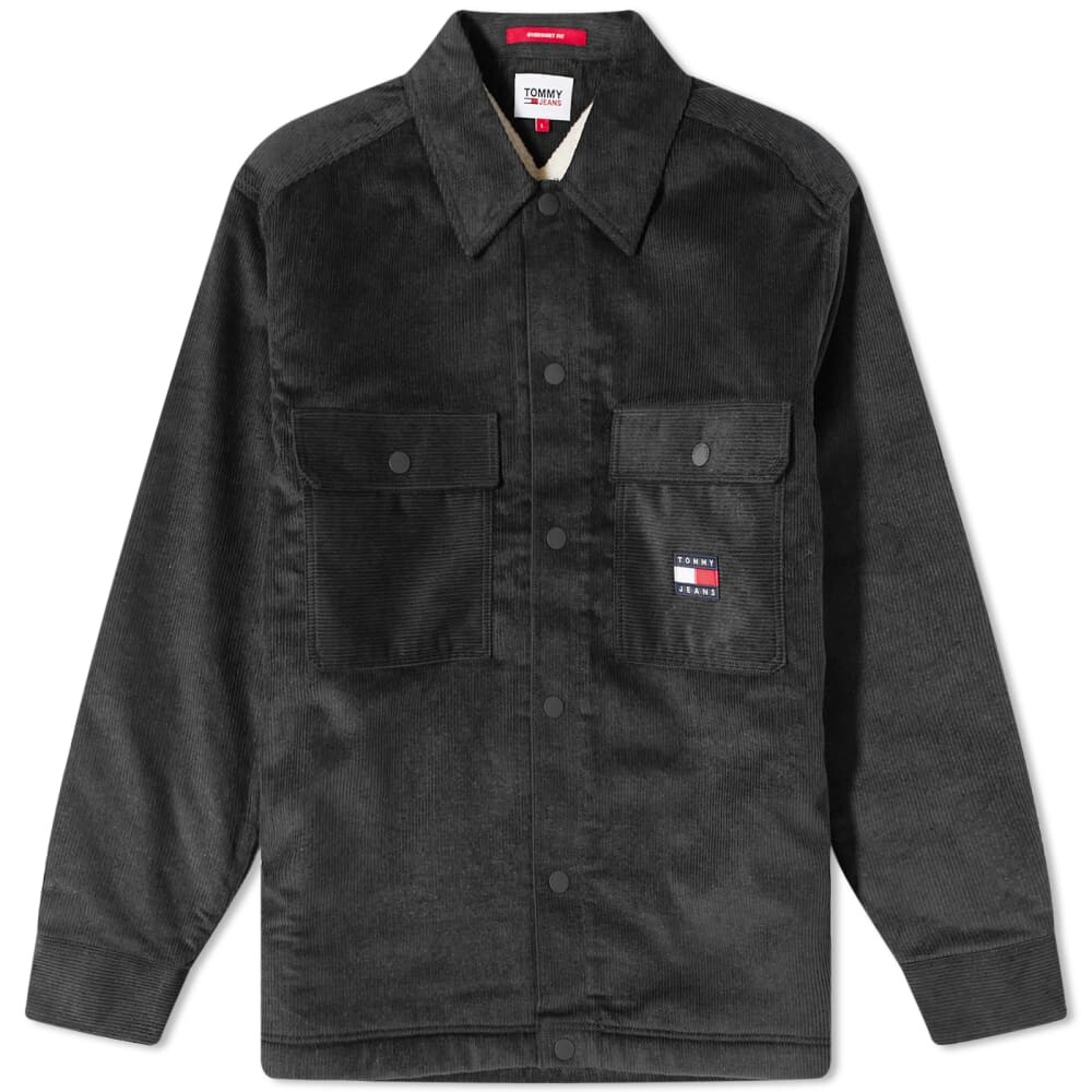 

Флисовая рубашка Tommy Jeans из шерпы, черный