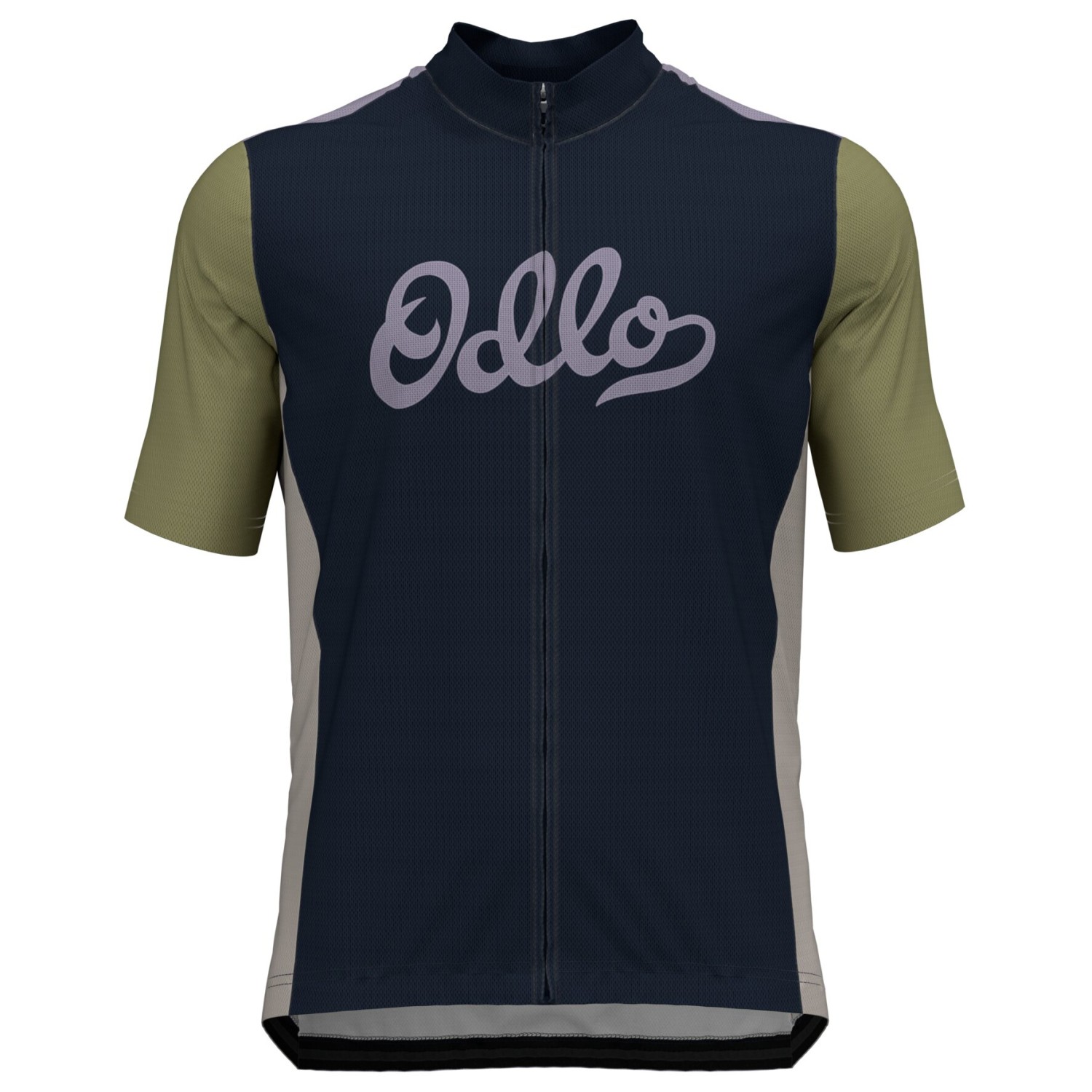 Велосипедный трикотаж Odlo Essential Odlo Print S/U Collar S/S Full Zip, цвет Dark Sapphire