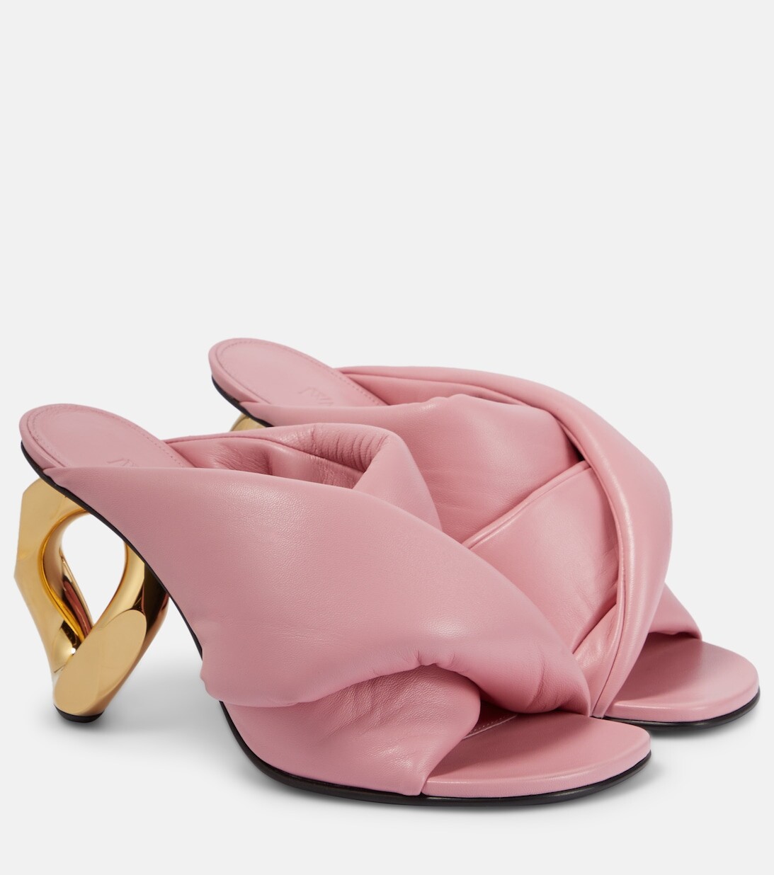 

Кожаные мюли с цепочками JW Anderson, розовый
