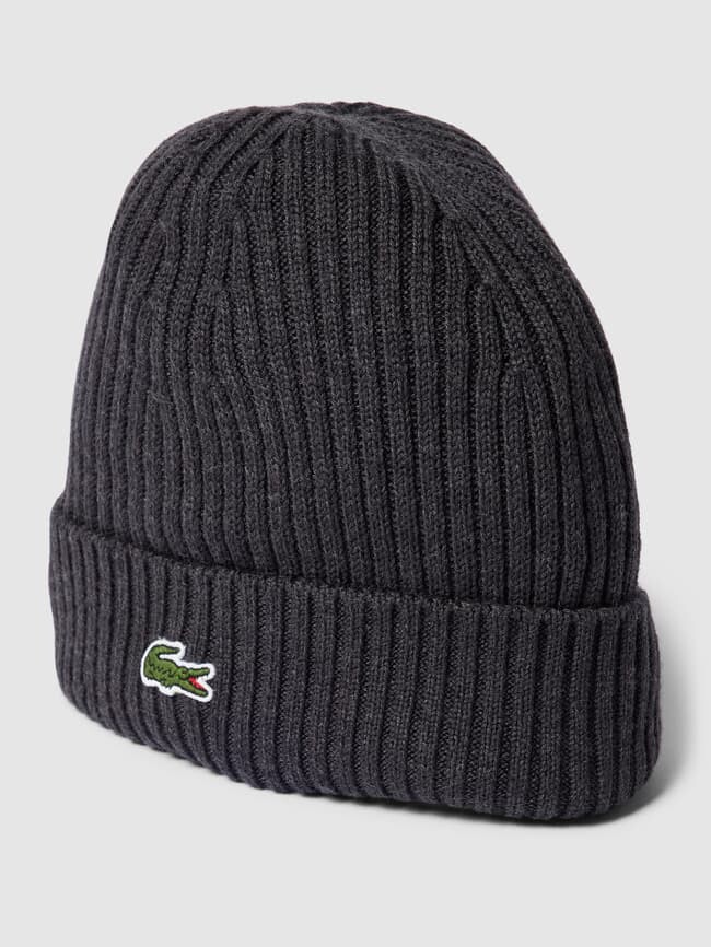 

Шапка с вышивкой логотипа Lacoste, антрацит