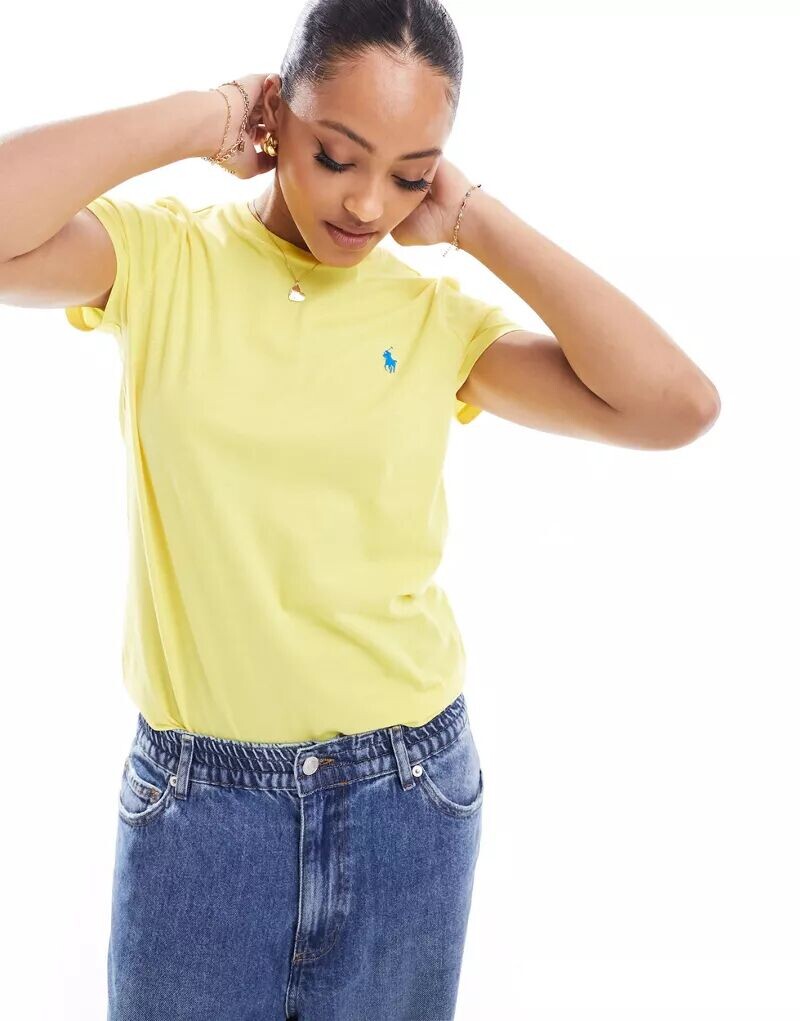 

Желтая футболка с логотипом Polo Ralph Lauren