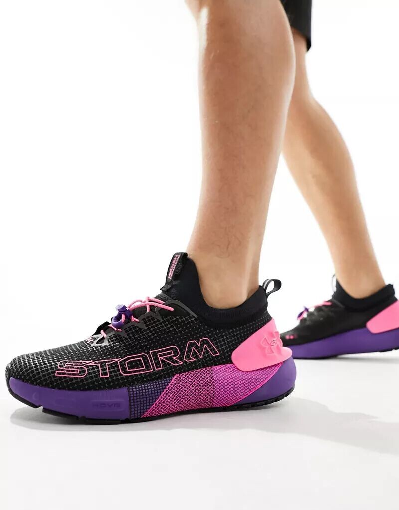

Черно-розовые зимние кроссовки Under Armour HOVR Phantom 3 SE Storm, Коричневый
