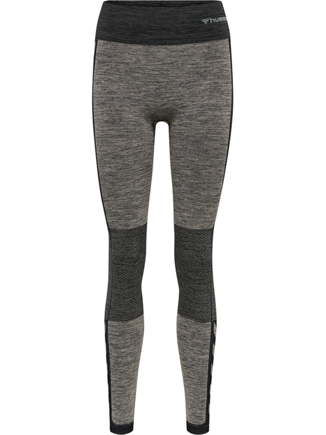 

Леггинсы Hummel Hmlclea Seamless Mid Waist Tights, шато серый/черный меланж