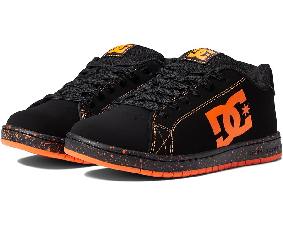 цена Кроссовки DC Gaveler Casual Low Top Elastic Skate Shoes Sneakers Little Kid, цвет Black/Black/Orange