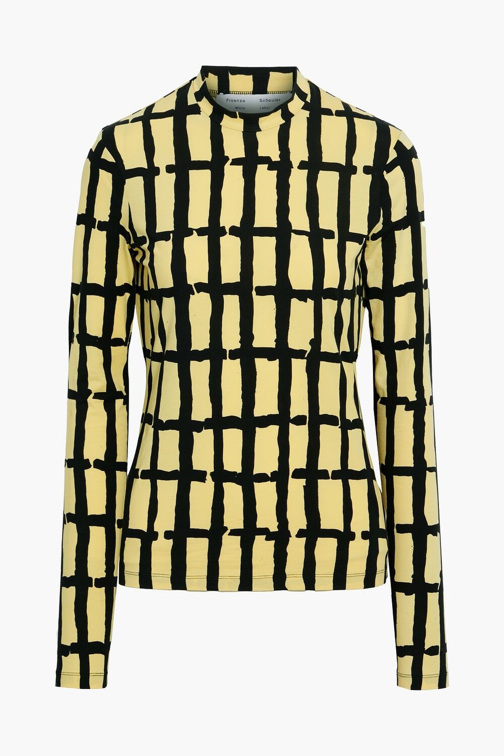 

Топ из хлопкового джерси с вырезом и принтом PROENZA SCHOULER PSWL, желтый