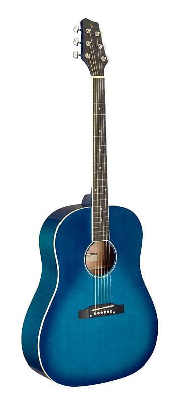 Акустическая гитара Stagg Slope Shoulder Dreadnought Acoustic Guitar - Blue - SA35 DS-TB акустическая гитара stagg sa35 ds bk