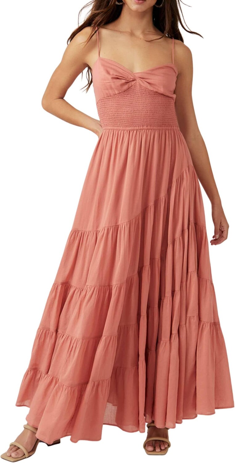 

Платье Sundrenched Solid Maxi Free People, цвет Canyon Clay
