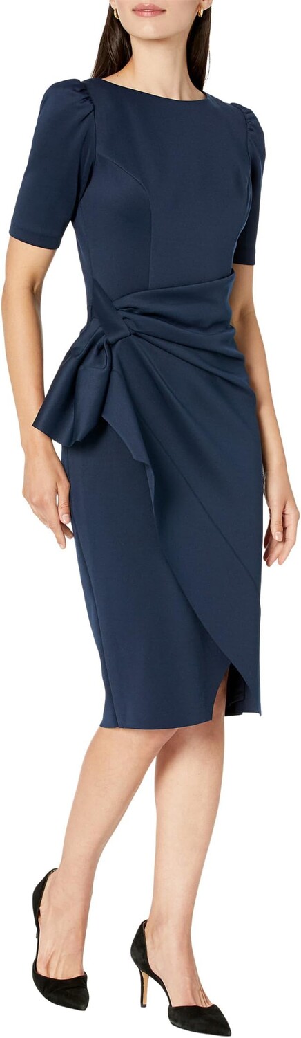 

Платье Midi Scuba 3/4 Sleeve XSCAPE, цвет Midnight