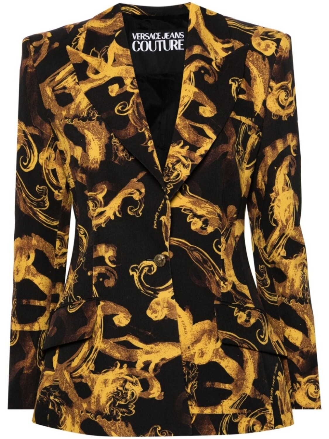 

Versace Jeans Couture пиджак с принтом Barocco, черный