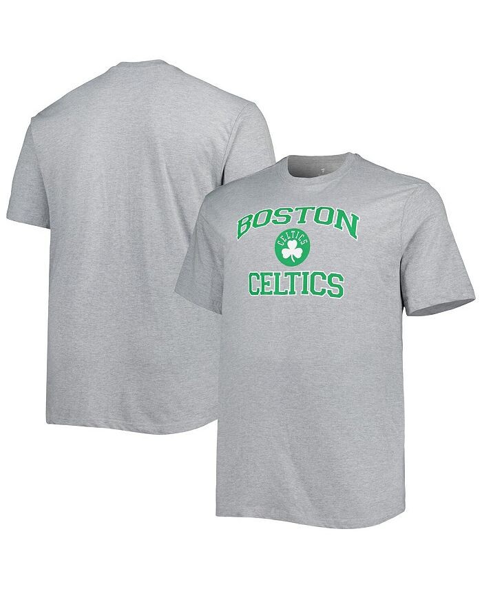 

Мужская серая футболка Boston Celtics Big and Tall Heart and Soul с меланжевым рисунком Profile, серый