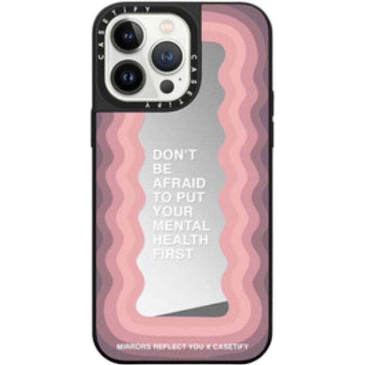 

CASETIFY Чехол для телефона, Mirrored silver frame (MagSafe)