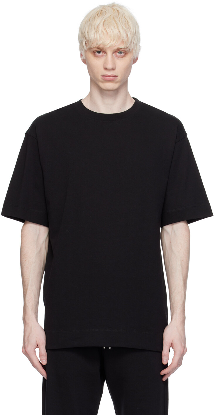 

Черная футболка с заниженными плечами Dries Van Noten, цвет Black