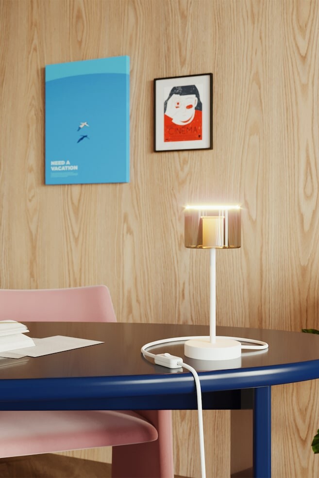 

Настольная лампа с мини лампочкой призраком Creative-Cables, белый
