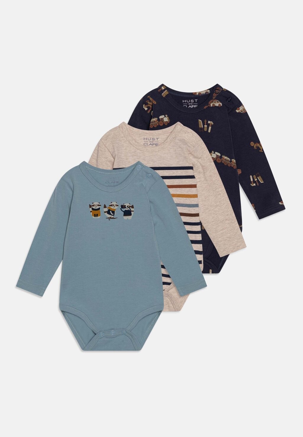 

Боди BABY BERTRAM UNISEX 3 PACK Hust & Claire, цвет blue night