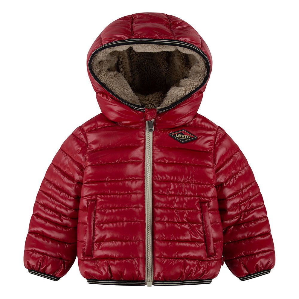 Куртка Levi's Sherpa Lined Baby Puffer, красный