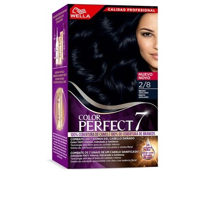 

Color Perfect 7 100% Покрытие серого 2/8 Синий Черный, Wella