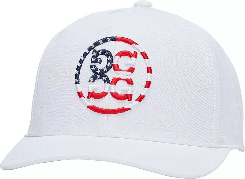

Мужская кепка Snapback для гольфа G/Fore с черепами и полосками