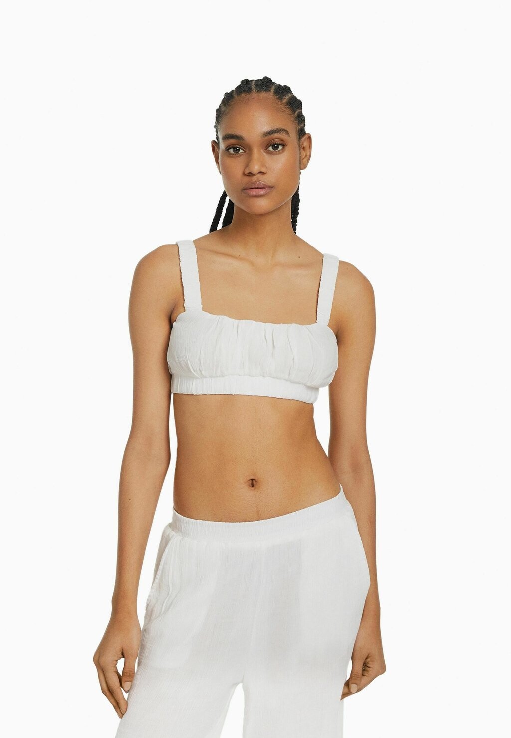

Блузка Bershka, бежевый