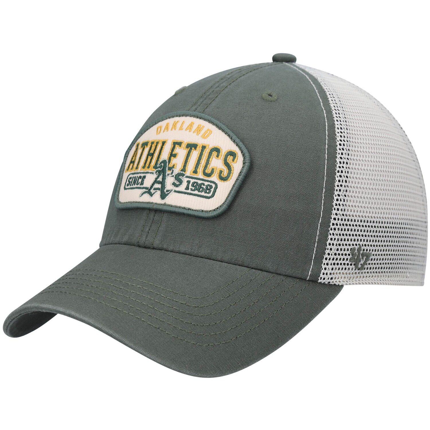 Мужская кепка Green Oakland Athletics Penwald Clean Up Trucker Snapback '47