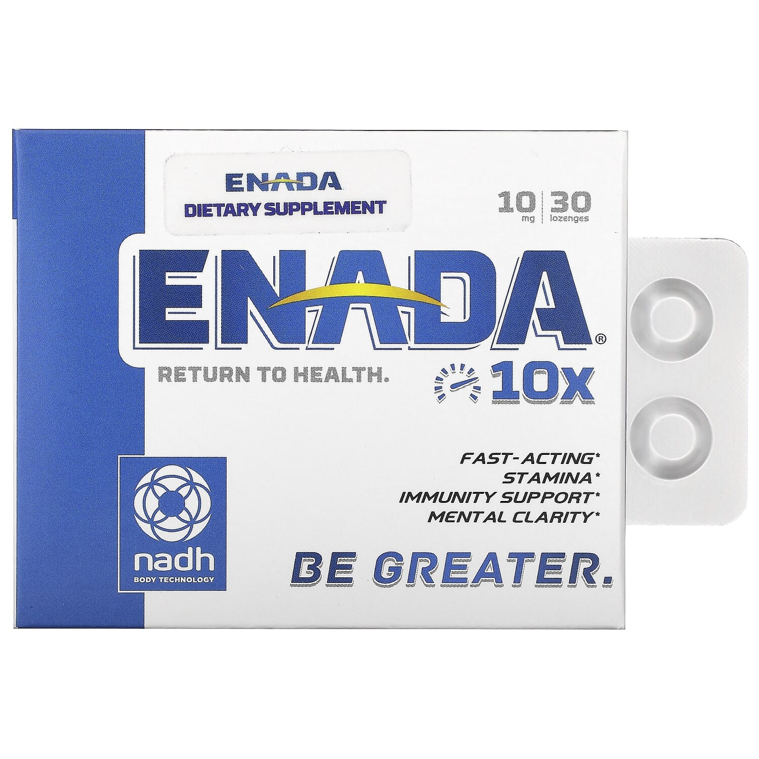 

10х, 10 мг, 30 пастилок, ENADA