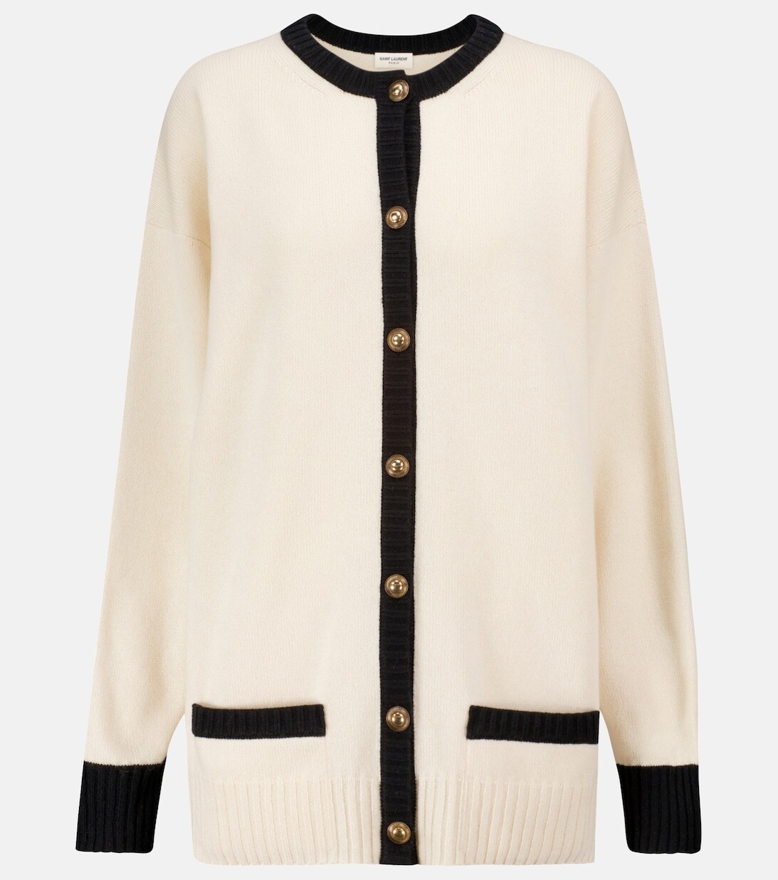 

Кашемировый кардиган SAINT LAURENT, белый