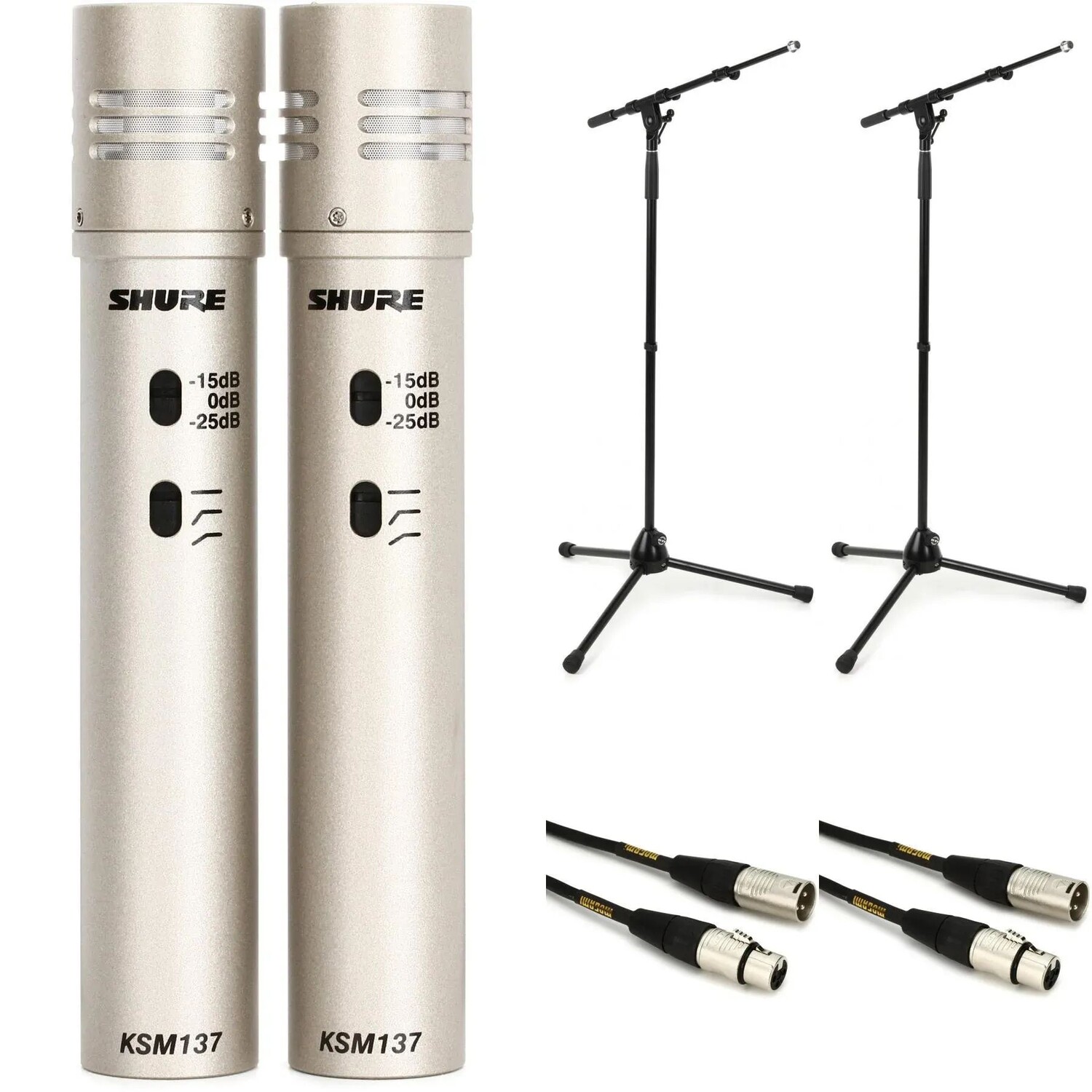 

Комплект стереопары Shure KSM137 со стойками и кабелями