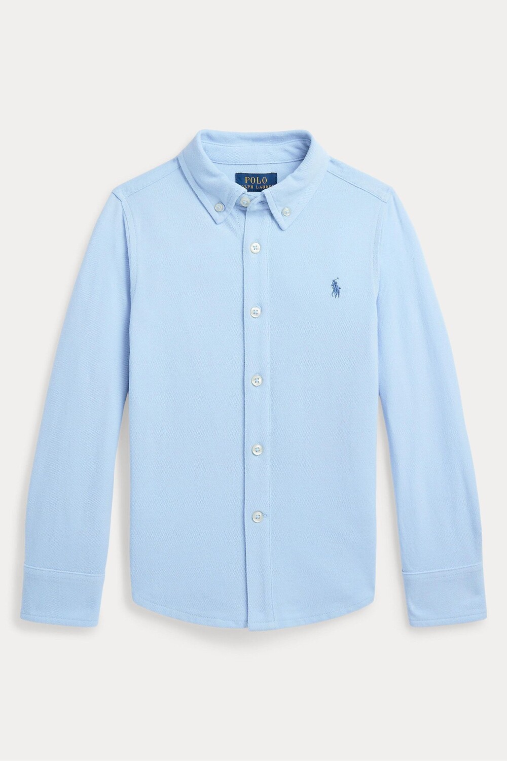 

Голубая сетчатая рубашка для мальчика Polo Ralph Lauren, синий